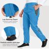 Little Donkey Andy Women's Fleece Lined Waterproof Softshell Pants Hiking Ski Snowboarding Pants Blue XL view 4
