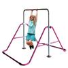 5 Star TD Expandable Gymnastics Bar Adjustable Height Horizontal Bars, Junior Training Bar Children Folding Training Monkey Bars for Kids Pink view 1