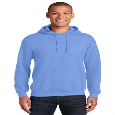 Gildan Men's Heavy Blend Fleece Hooded Sweatshirt G18500 (Large, Carolina Blue)