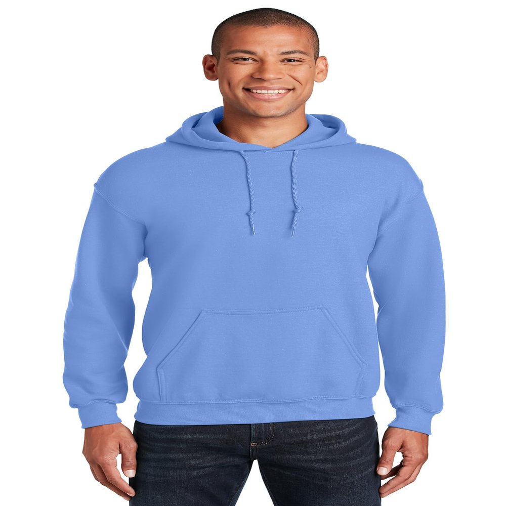 Gildan Men's Heavy Blend Fleece Hooded Sweatshirt G18500 (Large, Carolina Blue)