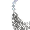 10 Strands of Pewter Chains Layered with 1 Strand of Gray Coin Pearl Necklace for Women Gifts 19" view 4