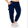 ALWAYS Womens Ribbed Cargo Jogger Sweatpants - Premium Soft Winter Warm Stretch Rib Knit Pants with Pockets Navy S view 3