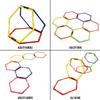 Yes4All Hex Agility Rings/Speed Rings with Carrying Bag  Hexagon Rings, Agility Hurdles for Agility Footwork Training (Set of 12 Colorful Rings) view 3