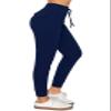 ALWAYS Womens Ribbed Jogger Sweatpants - Premium Soft Winter Warm Stretch Rib Knit Pants with Pockets Navy S view 3