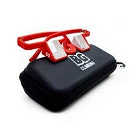BG Climbing Belay Glasses for Rock Climbing  Comfortable Prism Glasses for Belaying  Climbing Gear & Accessories for Belayers (Red)