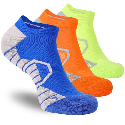 Hylaea Unisex No Show Athletic Running Socks Cushion Compression Low Cut Sports Socks for Gym Workout Tennis Walking Hiking Golf Cushion Tab X-Large