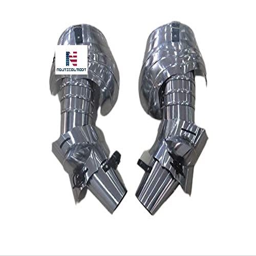 Medieval Arm Guard Armor for LARP Protection for Collectibles Halloween Costume Silver
