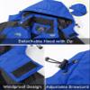 MAGCOMSEN Mens Snow Jacket Ski Waterproof Insulated Rain Coat Hood Winter Fleece Lined Warm Jacket Windbreaker Hiking Camping Blue, M view 4
