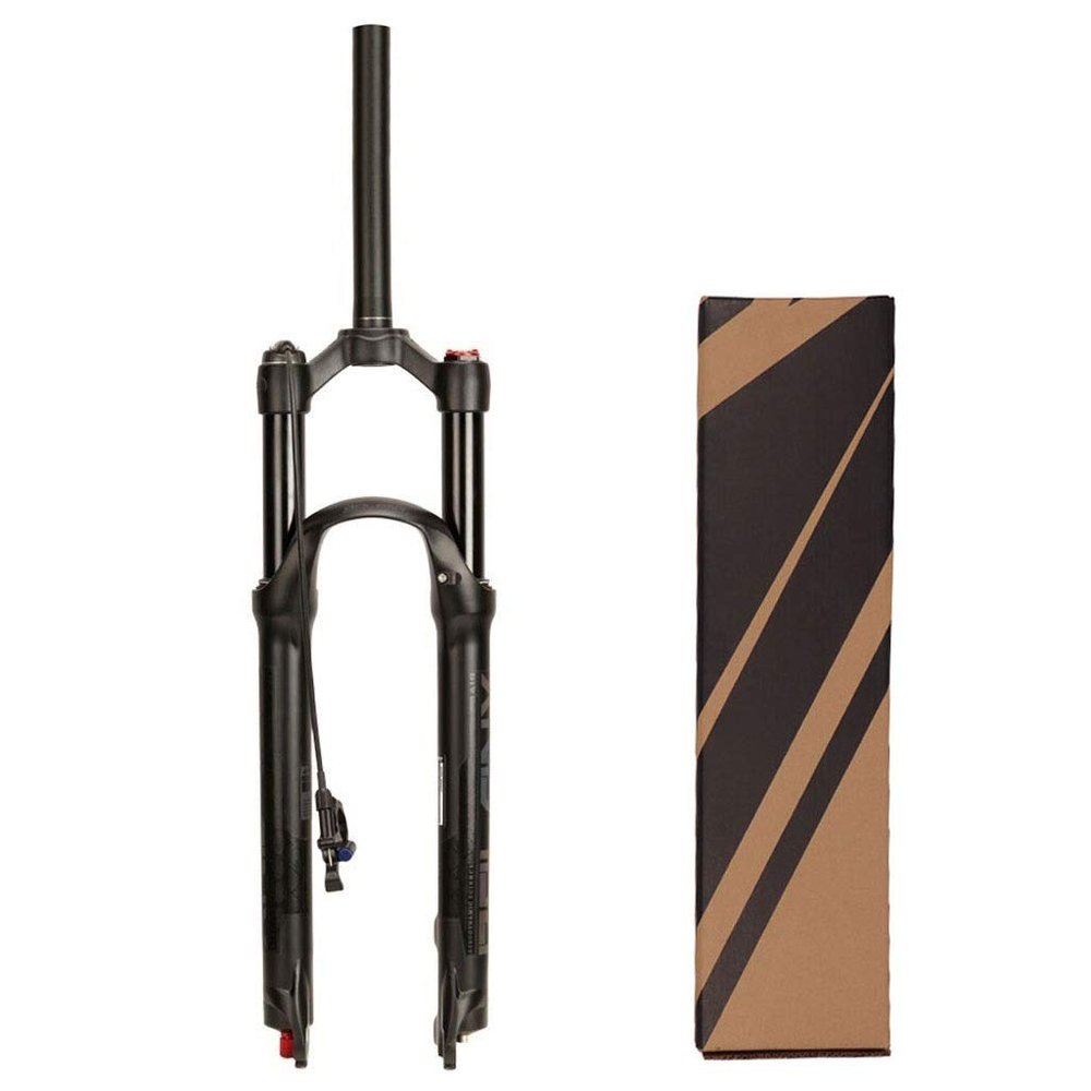 VXXV MTB Bike Front Air Suspension Fork 26 27.5 29 Inch Alloy Downhill Cycling Damping Adjustment Travel 120mm FKA004 (Color : Straight Remote Lockout, Size : 29 inch)