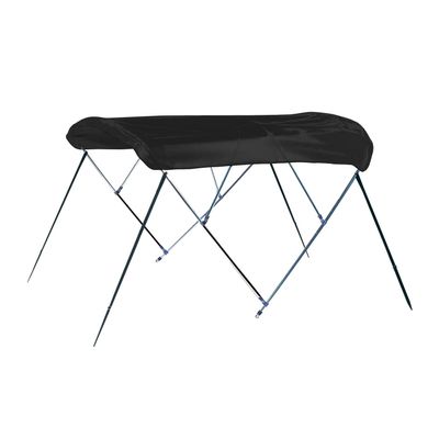 CARVER A4681UB-02 6'L 3-Bow Round Tube Bimini Top Kit - 46" H, Fits 79"-84" W, Jet Black