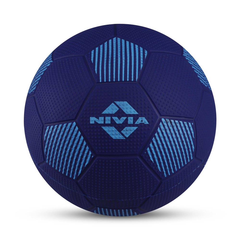 Nivia Home Play Football | Color: Blue | Size: 3 | Material: Polyvinyl Chloride (PVC) | Machine Stitched | 32 Panel | Hobby Playing Ball | Soccer Ball