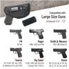 Popular Holsters Combo IWB Gun Holster + Magnet - by PH - Concealed Carry Soft Material - PU Leather - Soft Interior - Fits Glock 17 19 23 25 32 38 - Sig Sauer P320 - Springfield XDS 4", XDE view 2