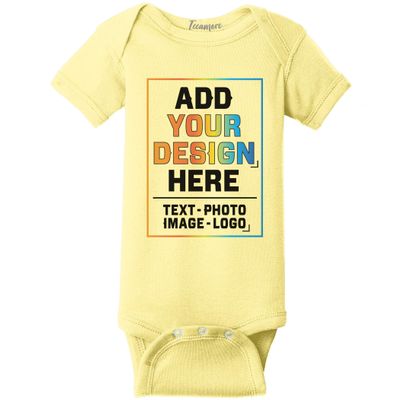 TEEAMORE Custom Bodysuits for Baby Personalized Bodysuit Design Your Own Add Your Text Image
