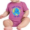 TEEAMORE Custom Bodysuits for Baby Personalized Bodysuit Design Your Own Add Your Text Image Raspberry view 3