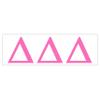 Pro-Graphx Delta Delta Delta Greek Sorority Sticker Decal, 2.5 Inches Tall, Pink view 1