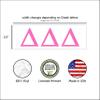 Pro-Graphx Delta Delta Delta Greek Sorority Sticker Decal, 2.5 Inches Tall, Pink view 2