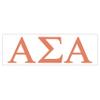 Pro-Graphx Alpha Sigma Alpha Greek Sorority Sticker Decal, 2.5 Inches Tall, Coral view 1