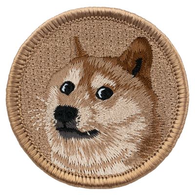 Doge (Shibe) Patrol Patch - 2" Diameter Round Embroidered Patch (Hook & Loop Fastener)
