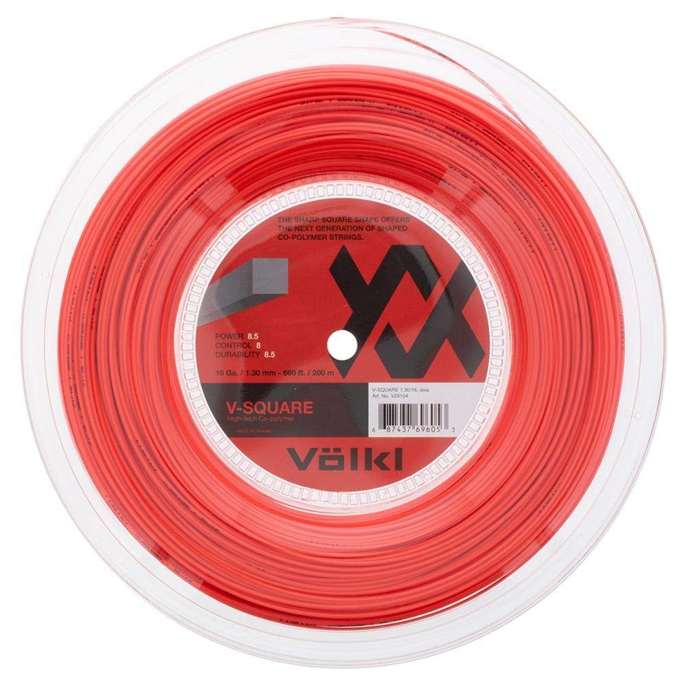 VOLKL V-Square | Tennis Racquet String | Ultimate Spin & Firm Feel | Co-Polymer Square Shape