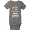 TEEAMORE Custom Bodysuits for Baby Personalized Bodysuit Design Your Own Add Your Text Image Charcoal view 1