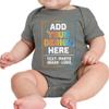 TEEAMORE Custom Bodysuits for Baby Personalized Bodysuit Design Your Own Add Your Text Image Charcoal view 2