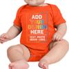 TEEAMORE Custom Bodysuits for Baby Personalized Bodysuit Design Your Own Add Your Text Image Orange view 2