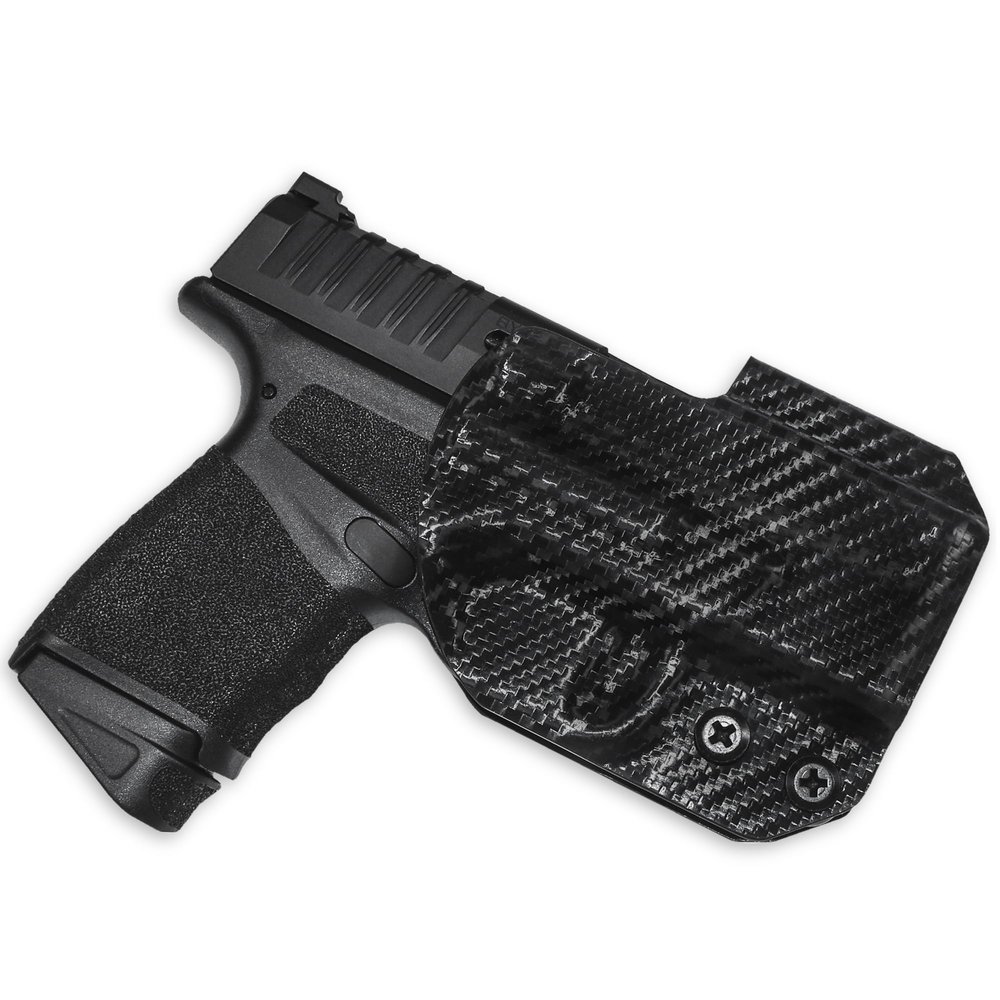 OWB Concealment IDPA - Outside The Waistband Holster - fits Springfield Hellcat (Carbon Fiber, Left)