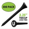 Clip Wipes Logo Golf Tees  3 1/4 (300/Pack)  Custom TEECUP Imprint - Personalized Monogram Initial Letters (A-Z) (BLK-WHT-U) view 2