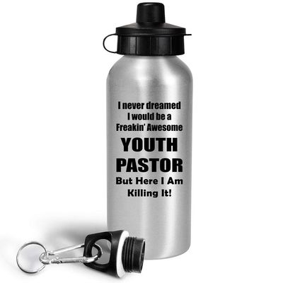 Appreciation Gifts for Youth Pastor Water Bottle Tumbler Portable Drinkware Funny Cute Gag - Bible Study Class Minister Faith Ministry Religious Organization Group Leader Idea - Freakin Awesome