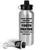 Appreciation Gifts for Youth Pastor Water Bottle Tumbler Portable Drinkware Funny Cute Gag - Bible Study Class Minister Faith Ministry Religious Organization Group Leader Idea - Freakin Awesome view 1