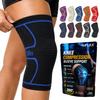 Knee Brace for Men and Women Knee Compression Sleeve Knee Support Wraps for Arthritis Joint Pain Relief, Workout, Swelling, Sports, Circulation, Running, Recovery for ACL & Meniscus Tear Medium Blue view 1
