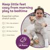 Fruit of the Loom Baby 14-Pack Grow & Fit Flex Zones Cotton Stretch Socks - Unisex, Girls, Boys (2-4 Years, Pink) view 2