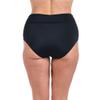 Maxine Of Hollywood womens Wide Band Full Swimsuit Bikini Bottoms, Black Solids, 18 Plus view 2