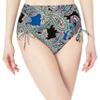 24th & Ocean Women's Standard Mid Waist Adjustable Bikini Bottom Swimsuit, Multi//Lahaina Lovely, XXL view 1