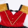 Aislor Kids Big Girls Halter Showman Costume Latin Jazz Ballet Dance Leotard Dress Christmas Performing Tutu Skirt Red 3 Years view 3