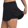 24th & Ocean womens Petal Skort Swimsuit Bikini Bottoms, Black Solid, 22 Plus view 2