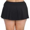 24th & Ocean womens Petal Skort Swimsuit Bikini Bottoms, Black Solid, 22 Plus view 3