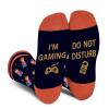 AGRIMONY Funny Gaming Gamer Socks for Men Dad Women Teen Boys - Do Not Disturb Gaming Novelty Crazy Cool Silly Socks -Easter Fathers Valentines Christmas Birthday Gift Stocking Stuffers- Orange view 1
