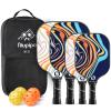 Niupipo Pickleball Paddles, Parent, Child Pickleball Set, USAPA Approved Pickleball Paddles 4 Pack, 4 Balls, 1 Pickleball Bag, Fiberglass, Lightweight Pickleball Paddle view 1