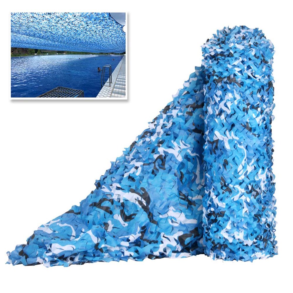 KDDEON Military Camping Photography Watching Bird Camo Netting,Single Layer Without Grid,Garden Pool Sunscreen Net,Restaurant Bar Terrace Party Decoration Marine Camouflage Net (1.5x8m/4.9x26.2ft)