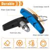 Alritz Bike Brake Pads Set, 4 Pairs Road Mountain Bicycle V-Brake Blocks Shoes with Hex Nut and Shims, No Noise No Skid, 70mm (Blue) view 3