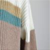 BROCHRY Womens Stripe Color Block Short Sweater Long Sleeves Stitching Color Round Neck Loose Pullovers Jumper Tops (5089Green, L) view 4