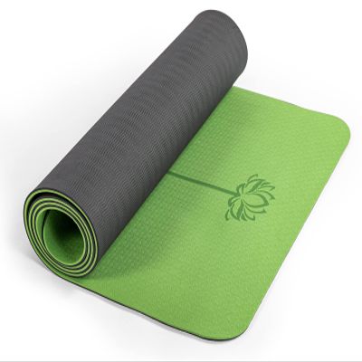 Yoga Mat Non Slip, Pilates Fitness Mats, Eco Friendly, Anti-Tear Yoga Mats for Women, 1/4" Exercise Mats for Home Workout with Carrying Sling Vibrant Green & Black