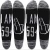 LEVLO 40th 50th 60th Birthday Gift for Women or Men Funny Birthday Socks Best Friend Gift for Him or Her (2 Pairs/Set-Ankle-59+-1) view 1