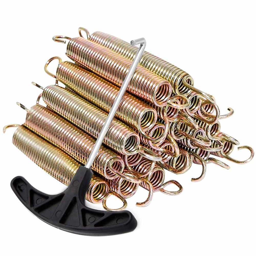 ACWARM HOME 20pcs Trampoline Springs 6.5 Inch Heavy Duty Galvanized Steel High Tensile Replacement Kit with T-Hook,Trampoline Accessories
