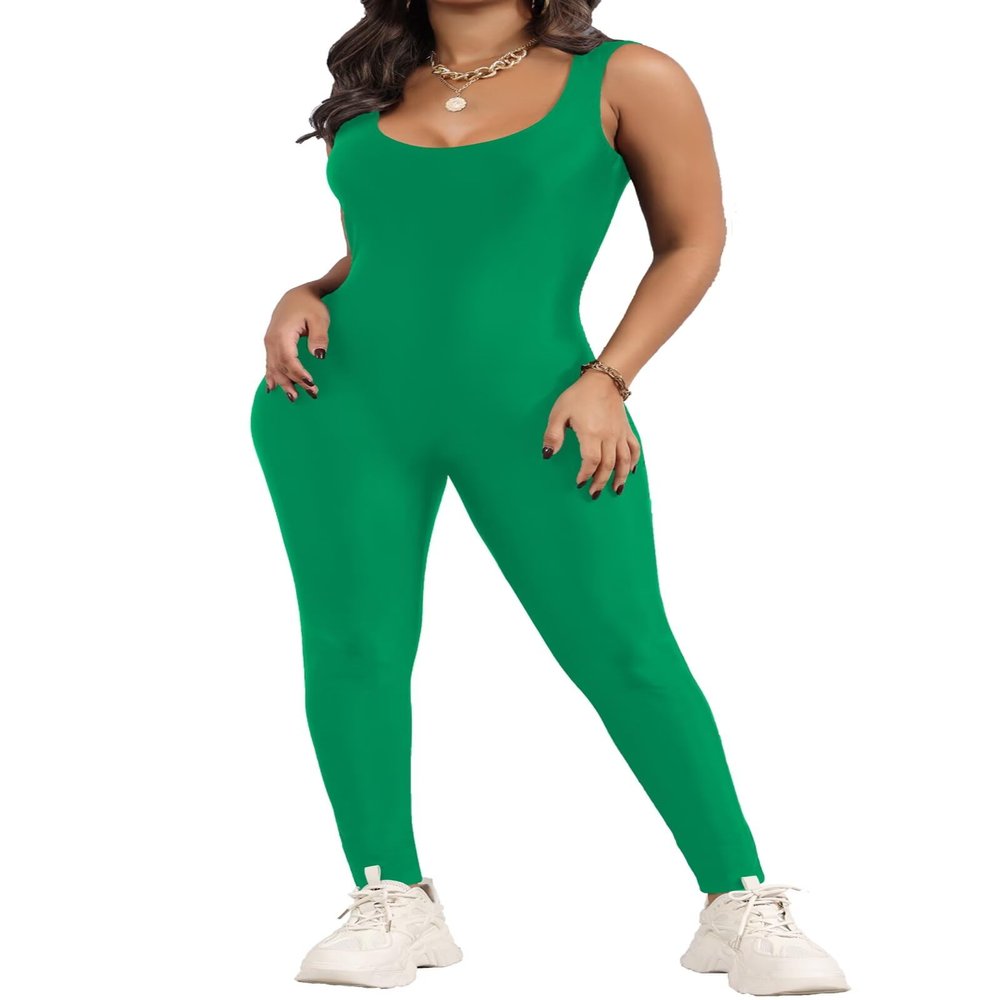 OVIGILY Womens Spandex Tank Unitard Dance Bodysuits Workout Jumpsuit