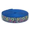 Country Brook Design - Bright Paisley Ribbon on Royal Blue Nylon Webbing (3/4 Inch, 20 Yards) view 1