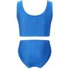 winying Big Girls 2PCS Tankini Swimwear Striped Sleeveless Striped Top with Hipster Bottoms Set Swimsuit Blue 16 view 2