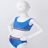 winying Big Girls 2PCS Tankini Swimwear Striped Sleeveless Striped Top with Hipster Bottoms Set Swimsuit Blue 16 view 4