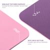 Yoga Mat Non Slip, Pilates Fitness Mats, Eco Friendly, Anti-Tear Yoga Mats for Women, 1/4" Exercise Mats for Home Workout with Carrying Sling Orchid & Pink view 2